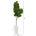 thumbnail image 2 of Nearly Natural 6' Fiddle Leaf Fig Artificial Tree in Tall White Planter, 2 of 4