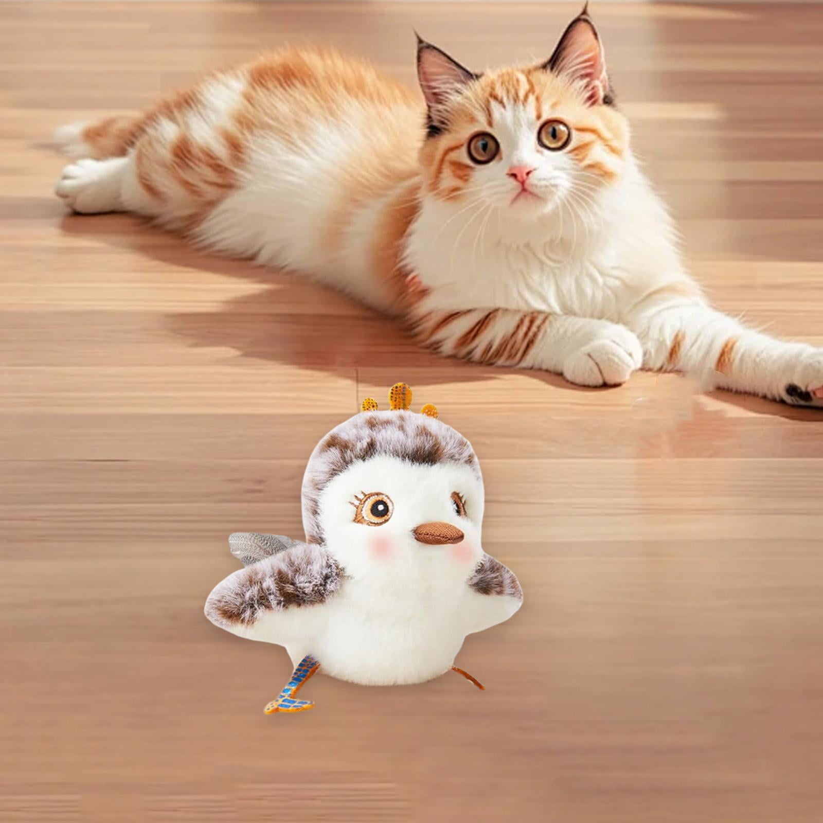 Serenable Flapping Bird Cat Toy Motion Activated Lifelike Electric Three Mode for Indoor Cats Cat Exercise Toy USB Rechargeable Style B