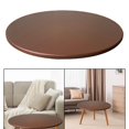 thumbnail image 5 of 40 Inch Elastic Edged Round Table Cloth Table Protector Oil Table Cover coffee, 5 of 7