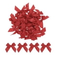 thumbnail image 1 of Uxcell 20Pcs Mini Ribbon Bow 1.5" Mini Fabric Satin Ribbon Flower Bows for Craft DIY Wedding Birthday Party Red, 1 of 6
