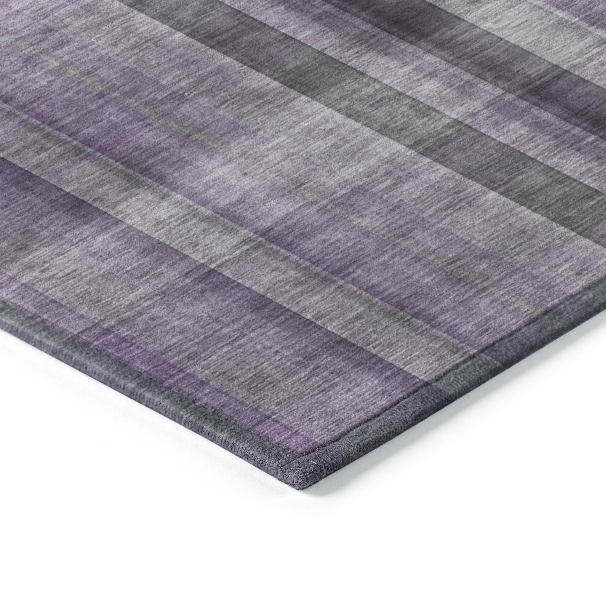 Addison Rugs Chantille Indoor/Outdoor Transitional Plaid Purple Washable Rectangle Rug, 2'6" x 3'10"