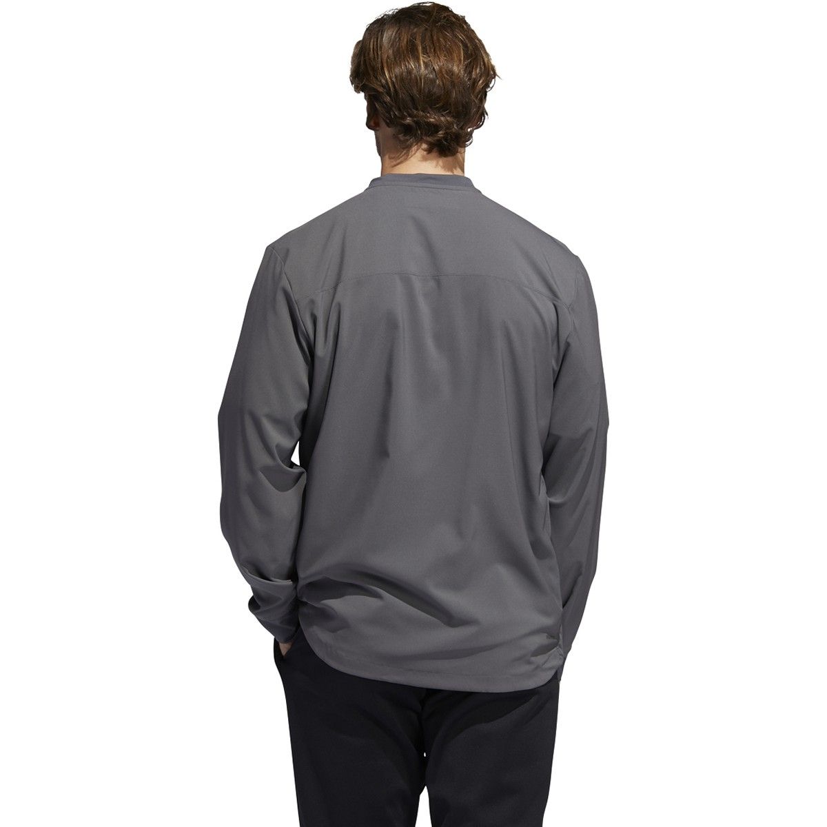 FQ1748 Adidas Long Sleeve 1/4 Zip Top Men's Casual Grey Five/White S