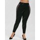 thumbnail image 3 of Panel de encaje contraste lado alto cintura plus size taladgings Rosegal Leggings de talla grande, 3 of 5