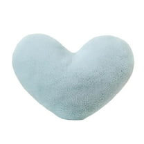 Extra Large Fluffy Heart Pillows - Ultra Soft Fur Decorative Throw Pillows 15x20 Inches - Cute Bedroom Living Room Decor Cushions for Women Girls Romantic Gifts