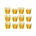 thumbnail image 1 of CIMAXIC Party 12pcs Crown Shaped Party Accessories Party Hat Hair Accessories for Party Celebration with 5M Rope (Golden, Prince Pattern + Pattern),2.56"X3.94"X0.08", 1 of 4
