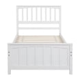 thumbnail image 2 of Gzxs Platform Bed Frame with Headboard, Footboard, Wood Slat Support, No Box Spring Needed, Twin size, White, 2 of 9