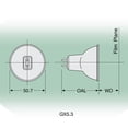 thumbnail image 2 of USHIO EKN 120w 17.7v MR16 3200K GX5.3 2-pin base halogen lamp, 2 of 3