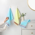 thumbnail image 2 of Unique Bargains Cotton Striped Absorbent Soft Hands Face Towel Blue 2-Piece, 2 of 5