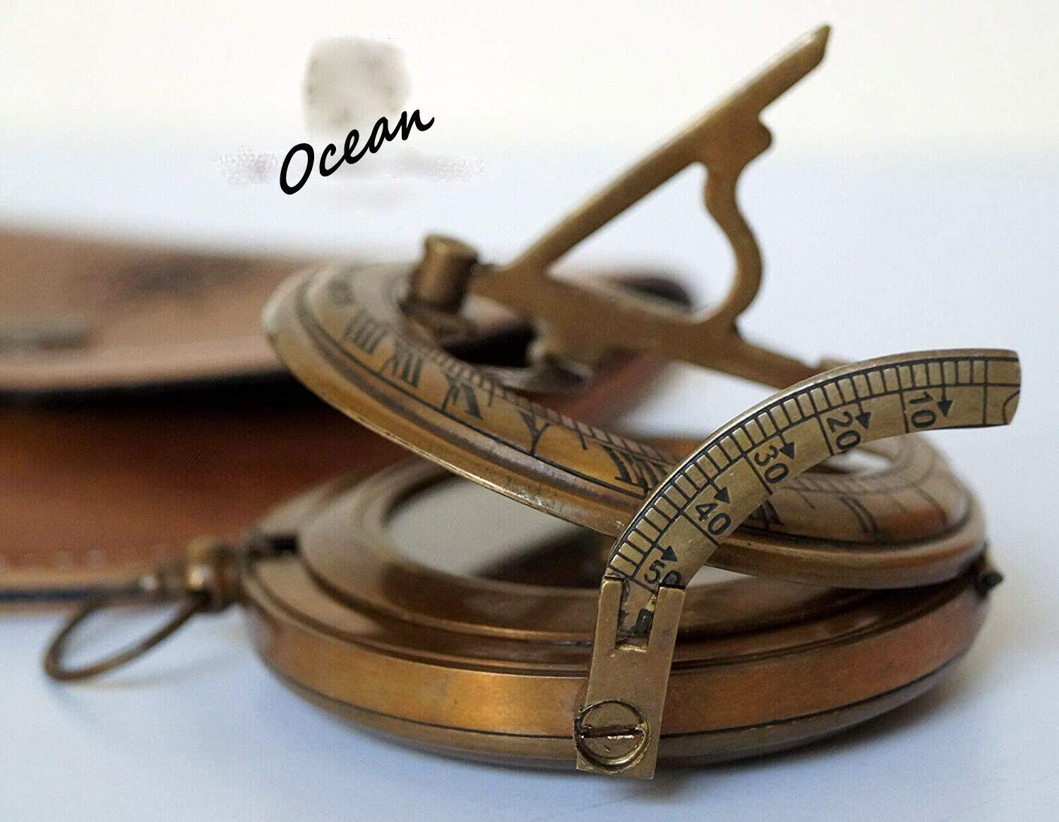 Antique Brass Sundial Compass Vintage Ship Compass Personalized Gift Compass