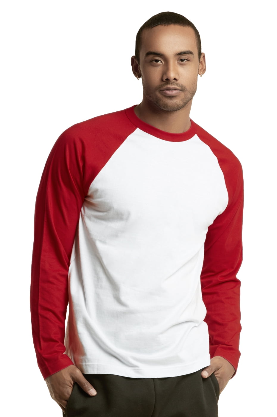 Knocker 3/4 Sleeve Plain BaseballT-Shirt Tee Mens 