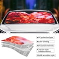 thumbnail image 3 of Yiaed Autumn Maple Leaves Print Car Windshield Sunshade Front Auto Car Front Window Sun Shade Foldable Sun Visor Shield Cover Auto Accessories for Sedan SUV Truck-Small, 3 of 5