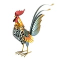 thumbnail image 3 of Xihbxyly Escultura de Gallo Dorado, Obra Creativa de Hierro, Diseño de Cola Desmontable, Pintura Multicolor Vibrante, Decoración para Jardín, Uso Interior y Exterior, Tamaño 41X37X11Cm, 3 of 7