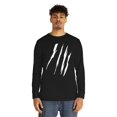 thumbnail image 3 of Effete Feline Claw Marks Scratch Long Sleeve Crewneck Tee, 3 of 4