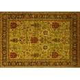 thumbnail image 1 of Ahgly Company Machine Washable Indoor Rectangle Oriental Yellow Industrial Area Rugs, 2' x 5', 1 of 4
