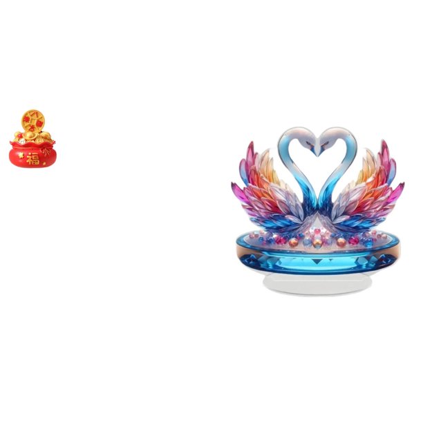 Figura De Cisne Con Forma De Cuenca Del Tesoro Para Festival, Adorno Artesanal Para Año Nuevo, Dormitorio, Regalo De Inauguración De La Casa, Escultura Acrílica, Centro De Mesa, Decoración