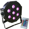 thumbnail image 2 of Ultra Bright LED FlatPar 7x10 Watt Quad RGBW SlimPar - Up Light - w/ Remote Contro - Dj Lighting, 2 of 4