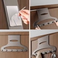 thumbnail image 4 of Over-the-Door Hanger Organizer,No-Drill Over-the-Door Hanger Rack, Durable Space-Saving Over Door Hooks for Bedroom Kitchen Bathroom for Hanging Coat Hat Scarf Towels Brushes, 1Pc(Silver1,16.5x10.6"), 4 of 8