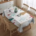 thumbnail image 2 of White Christmas Tree Pattern Rectangle Tablecloth 60"x84",Waterproof Polyester Rectangle Table Cloth, Wipeable Spillproof Polyester Tablecloth for Dining, Camping, Indoor and Outdoor, 2 of 5