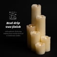 thumbnail image 2 of Set de 6 velas LED sin llama con temporizador de color marfil fundido WyzWorks, 2 of 9