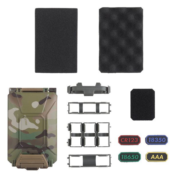 Caja Almacenamiento Batería Modular Duradera Reutilizable para CR2032 AAA 18650 18350 CR123A