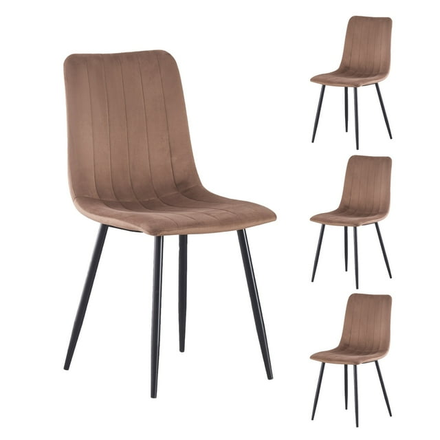 Set 4 Sillas de Comedor Top Living Terciopelo Arena
