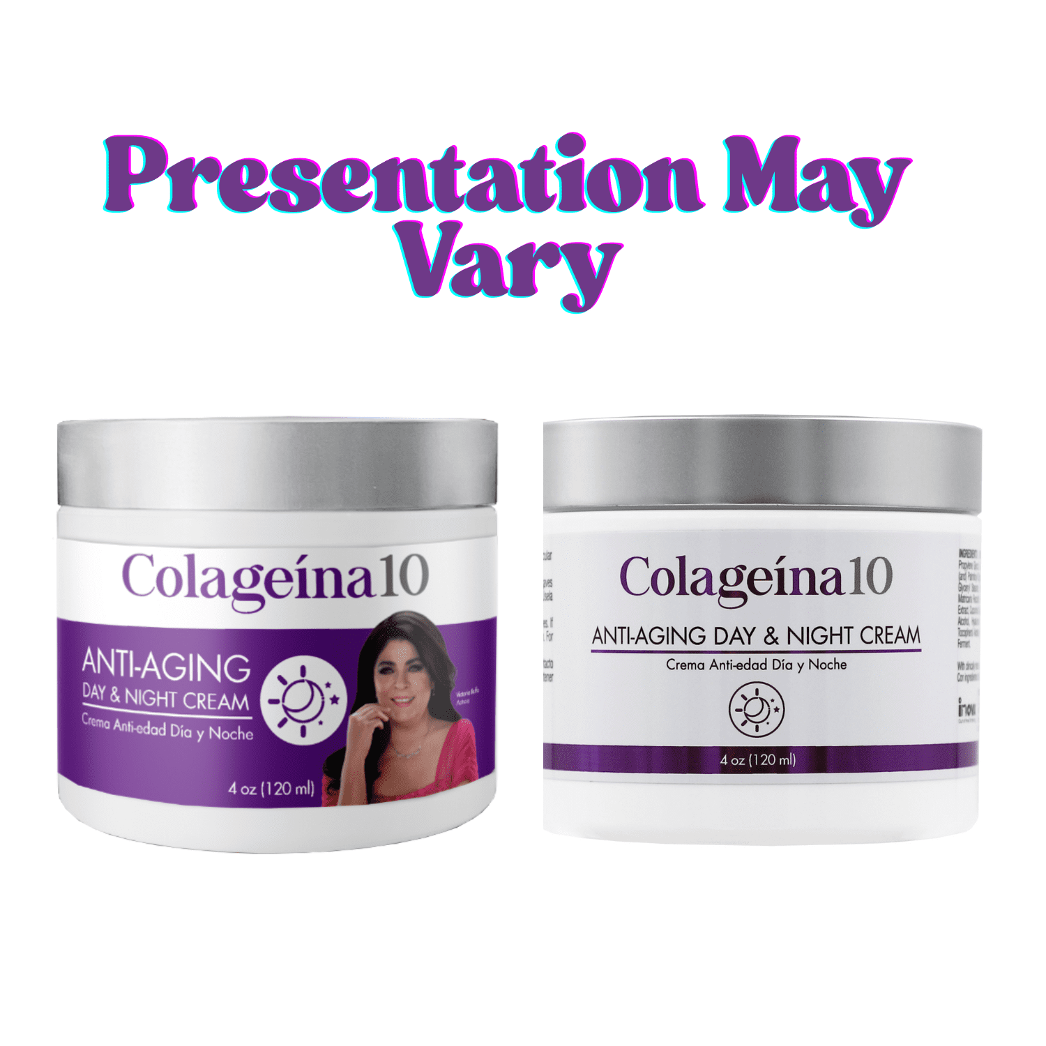 (2 pack) Colageina 10 Anti-Aging Day & Night Cream, Moisturizer for Normal Skin Type, 4 oz