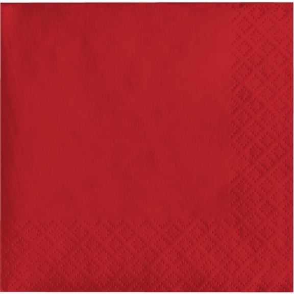 500/Case Bulk Classic Red Beverage Napkins 3 ply