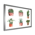 thumbnail image 2 of Designart 'Cactus and Succulents In A Clay Pot ' Traditional Framed Art Print, 2 of 4