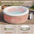 thumbnail image 3 of Segmart 6-8 Person Inflatable Hot Tub, 80-inch Round Outdoor Portable Spa with 140 Bubble Jets, Heating & Filtration System, 104°F Max Temp, Backyard Blow up Hot Tub with Cover, Easy-Setup, 3 of 8