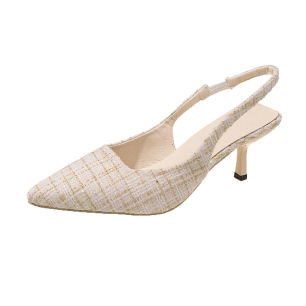 Sandalias de tacón alto puntiagudas para mujer, zapatos de media cabeza con espalda hueca, informales, versátiles, a la moda, Color Azul Marino