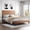 Antique brown, variant on LHYY Queen size metal bed frame,square platform bed with under-bed storage,no spring-loaded mattress required,vintage brownQ