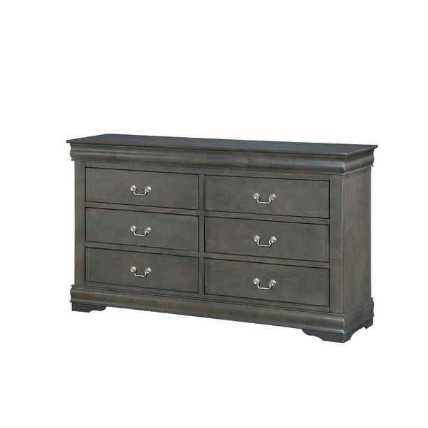 15 X 57 33 Dark Gray Wood Dresser, 15 Drawer Dresser