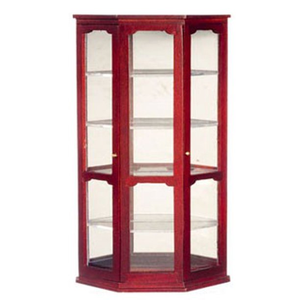 Dollhouse Curio Cabinet W Mirror Mahog Walmart Com Walmart Com