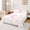 White Pink C, variant on Feelyou Girly Pink J Letter Twin Sheets for Girls, Pink Bowknot Floral Bedding, 3pcs, 1 Flat Sheet, 1 Fitted Sheet and 1 Pillowcase