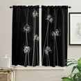 thumbnail image 4 of Lycoris Flower Black Curtains for Living Room Bedroom Curtains Kitchen Curtains for the Kids Room Window Treatments Drapes, 4 of 7