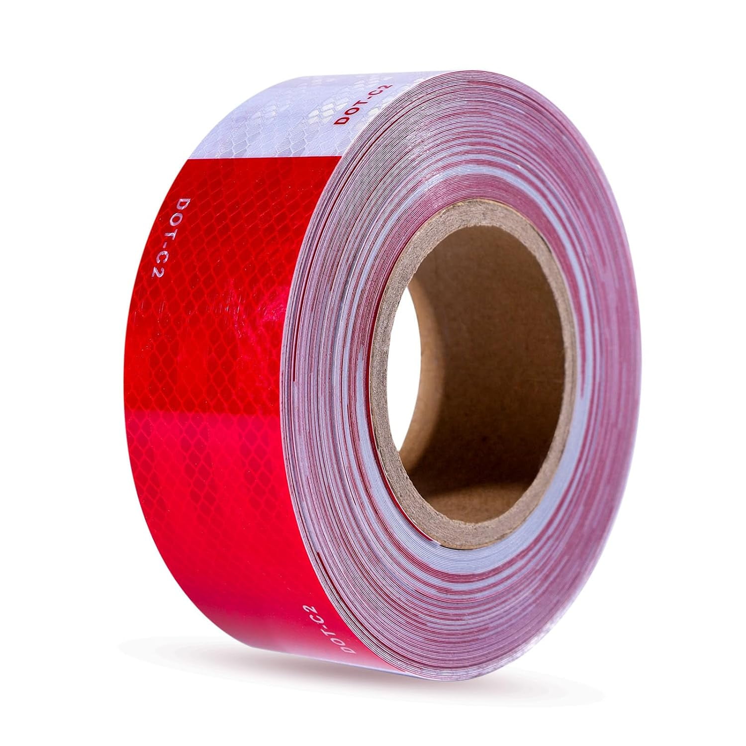 ICERUN High Visibility Reflective Tape, Waterproof Red and White Conspicuity Safety Tape for Trailer, Outdoor, Cars, Trucks 2 Inch X 100 Feet High Visibility Reflective Tape