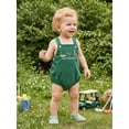 thumbnail image 4 of BemeyourBBs Baby Boy Girl Summer Clothes Baby Girls Boys Newborn Hospital Going Home Outfit Bubble Romper Overalls New to the Club Golf-themed Embroidered Sleeveless Jumpsuit Overall Playsuit, 4 of 9