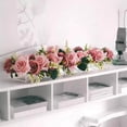 thumbnail image 4 of thinsony Acrylic Flower Vase Transparent Planter Pot for Desktop Dining Table Decor 25cmx10cmx6.5cm, 4 of 9