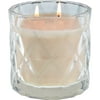 Better Homes & Gardens Clear Geometric Glass 2-wick Candle, Soft Cashmere Amber