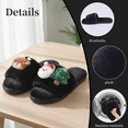 thumbnail image 4 of Women Fuzzy Slippers Cozy Soft Lightweight Memory Foam Indoor House Shoes Xmas Gifts for Womens Her Mom, 4 of 6