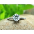 thumbnail image 3 of D Color VVS1-VVS2 Round Brilliant Cut 1.33 Carat Moissanite Lab Created Diamond Engagement Ring for Women In 14K White Gold Over Sterling Silver With Certificate of Authenticity-9, 3 of 8