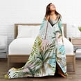 thumbnail image 5 of Kll Fleece Blanket Plush Throw Blanket Watercolor Palm Tree,Soft Fuzzy Cozy Flannel Blanket For Couch Sofa Bed.(50"X40"), 5 of 9