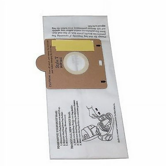 Compatible with Eureka Style T Vacuum Bags Type Turbo Lite Vac Micro Lined Allergen Filtration Single Loose Allergen Bag