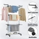 thumbnail image 2 of Tendedero Plegable para Ropa Vertical de 4 Niveles, Tendedero para Ropa con alas Laterales y Ruedas, Soporte para tendedero Plegable portátil, Adecuado para Uso en Interiores y al Aire Libre, 2 of 7