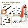 thumbnail image 4 of 2Pcs Multiple Shirt Hangers Nonslip Multi Hangers Anti Scratch Multi Layer Hanger Space Saving Hangers Portable Multiple Hanger Organizer for Closet Organizers Clothes Home, 4 of 10