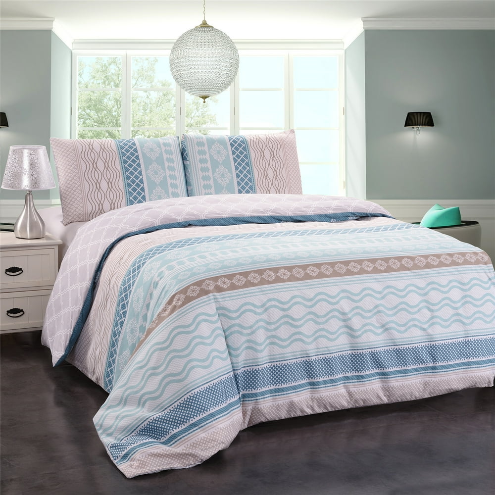 Printed Duvet Cover Set Comforter Cover with 2 Pillowcases 3 Piece