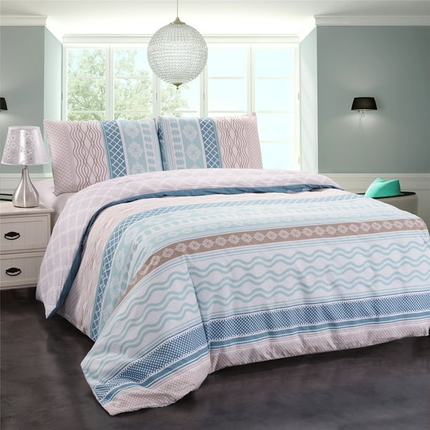 Printed Duvet Cover Set Comforter Cover with 2 Pillowcases 3 Piece