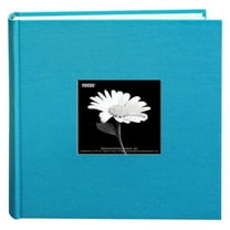 TURQUOISE-BLUE Cloth 2-up frame cover photo album by Pioneer - 4x6