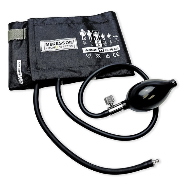 Brazalete de presión arterial McKesson LUMEON para adultos, tamaño mediano, negro