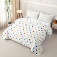 thumbnail image 3 of Erosebridal Rainbow Dot Quilt King,Multicolor Mini Polka King Coverlet Set For Girls,3-Piece, 3 of 7